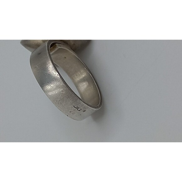 Sterling silver modernist pillow top wrap ring Size 9 Unisex - Picture 10 of 12